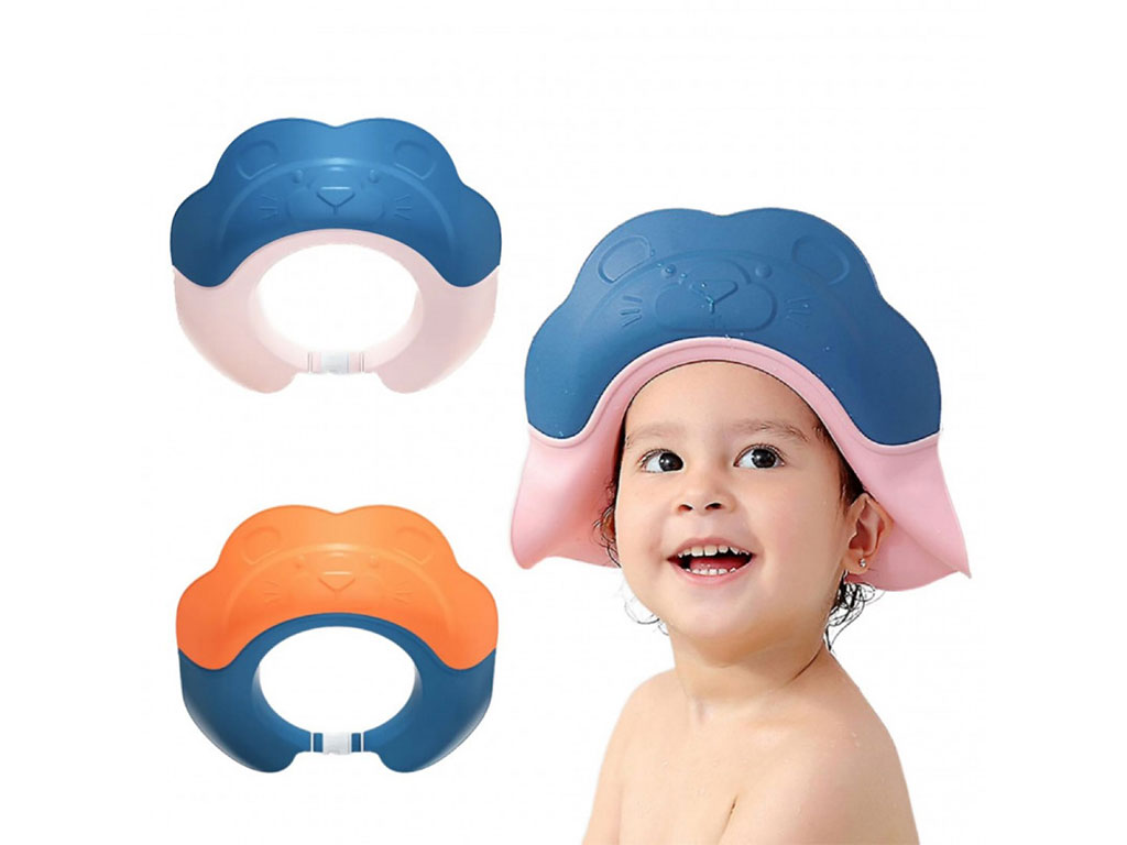 کلاه محافظ حمام نوزاد و کودک سیلیکونی طرح شیر