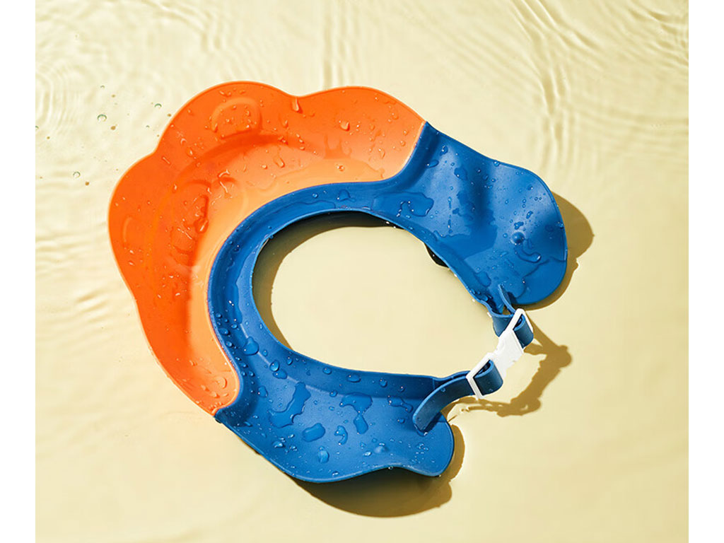 کلاه محافظ حمام نوزاد و کودک سیلیکونی طرح شیر