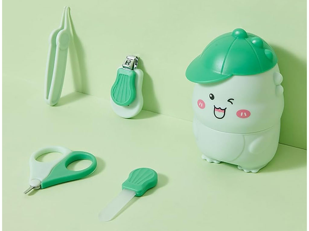 ست مانیکور و ناخنگیر کودک طرح دایناسور کلاه دار