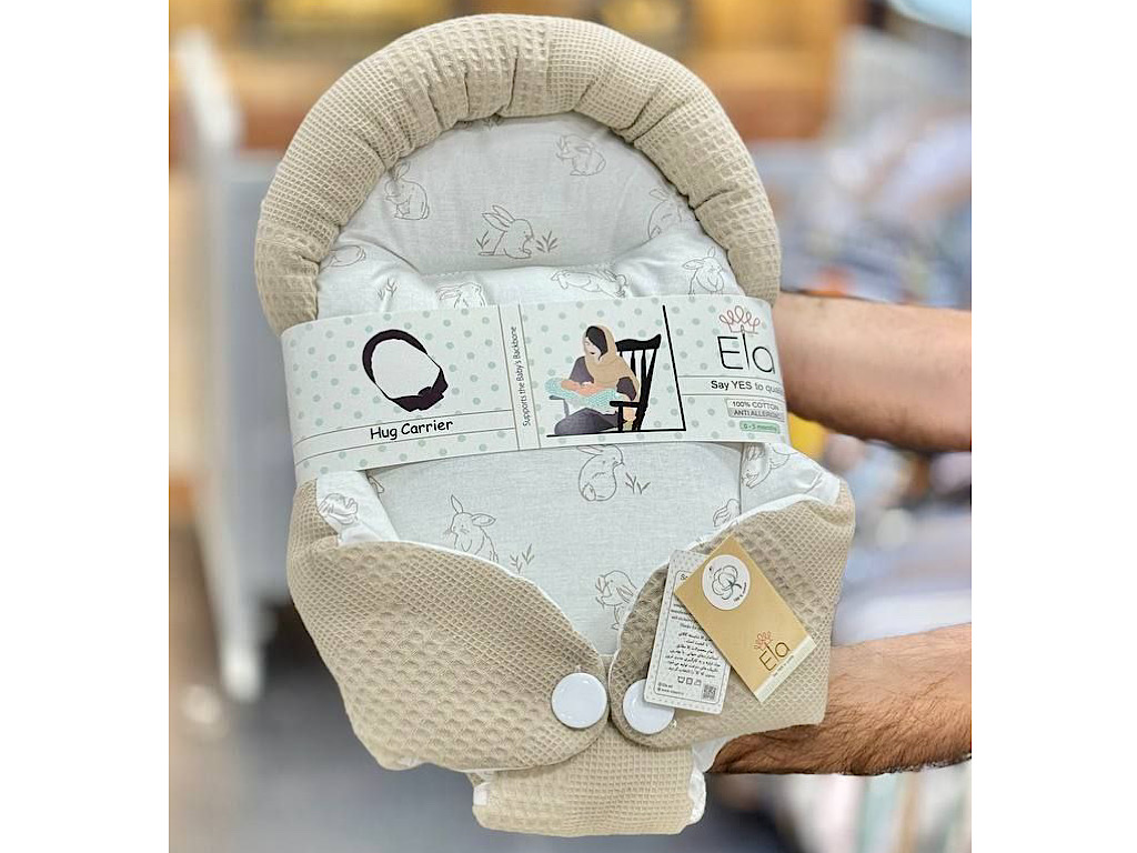 قنداق سوئیسی (آغوش گیر) نوزادی پیکه طرح خرگوش خطی نسکافه ای الا ELA