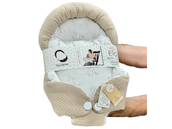 قنداق سوئیسی (آغوش گیر) نوزادی پیکه طرح خرگوش خطی نسکافه ای الا ELA