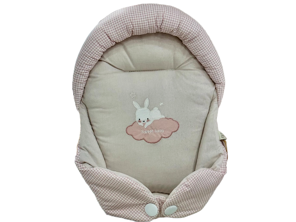 قنداق سوئیسی (آغوش گیر) نوزادی پیکه طرح خرگوش صورتی الا ELA