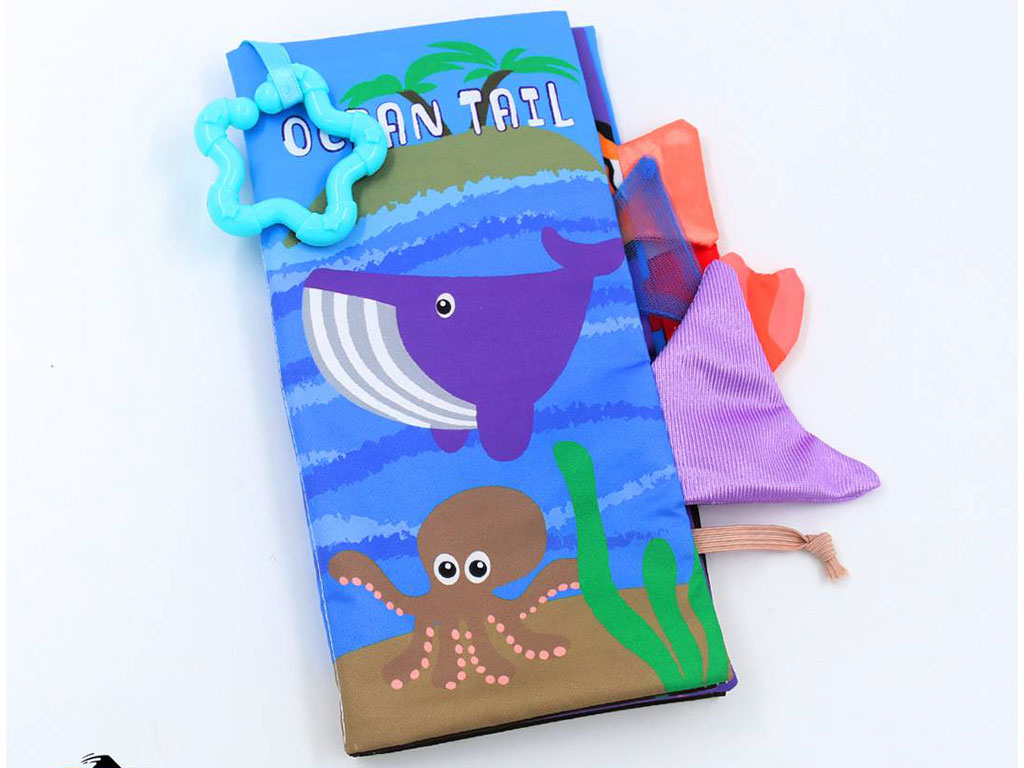 کتاب پارچه ای دم دار نوزادی طرح حیوانات