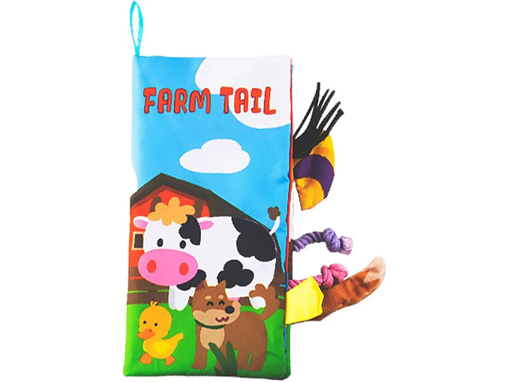 کتاب پارچه ای دم دار نوزادی طرح حیوانات