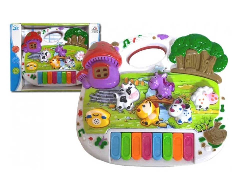 پیانو موزیکال اسباب بازی طرح کلبه درخت و قارچ