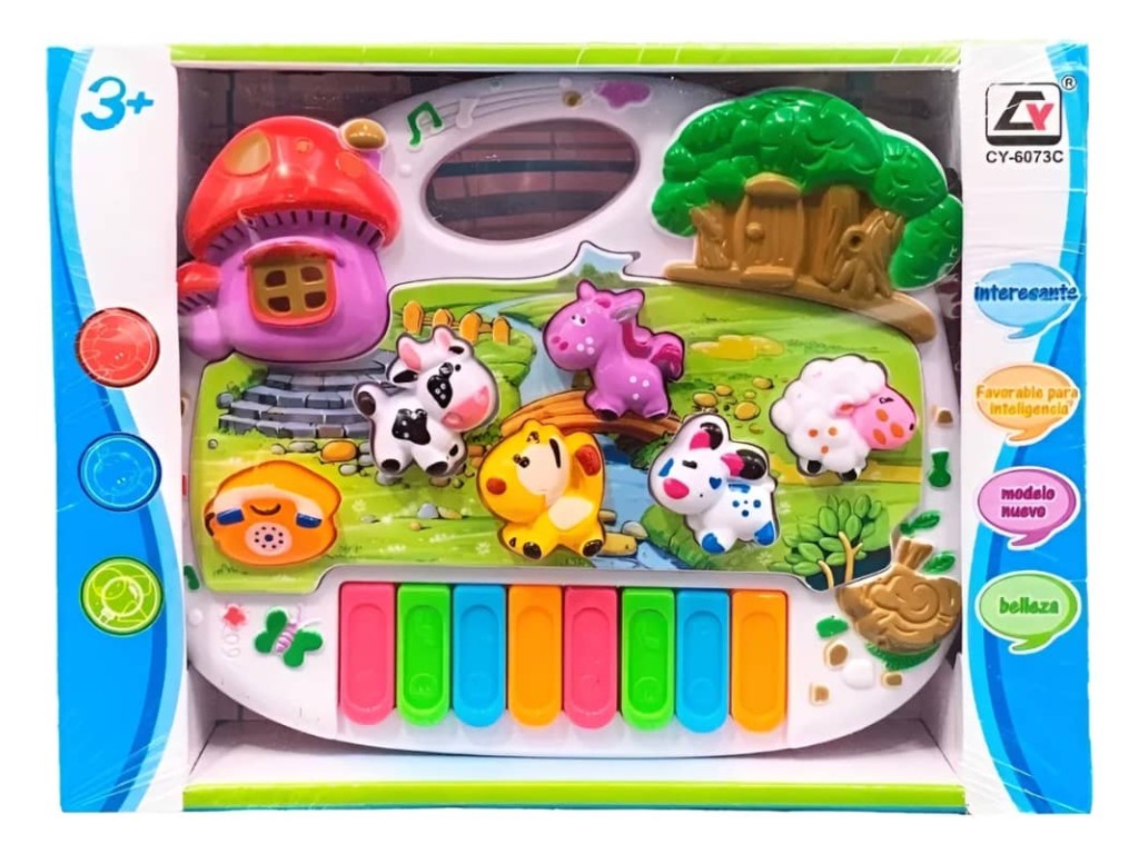 پیانو موزیکال اسباب بازی طرح کلبه درخت و قارچ