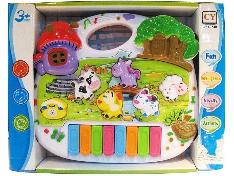 پیانو موزیکال اسباب بازی طرح کلبه درخت و قارچ