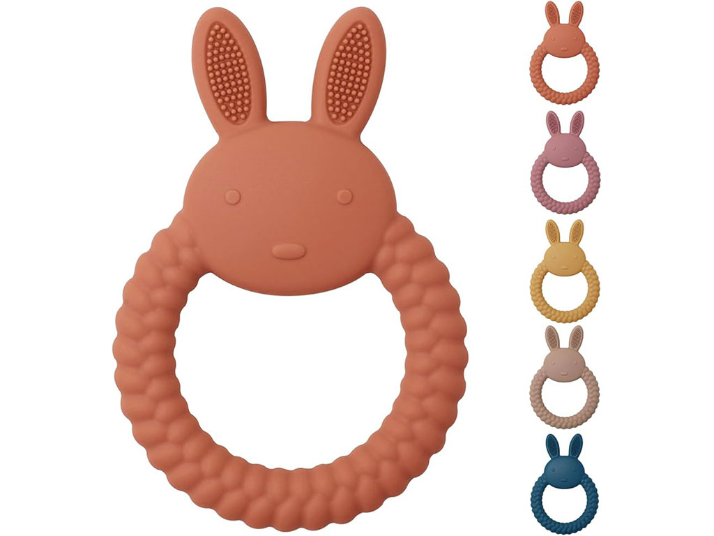 دندانگیر سیلیکونی نوزادی قابدار طرح خرگوش