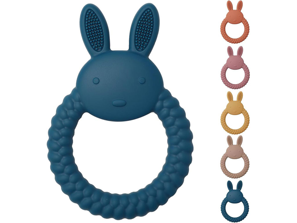 دندانگیر سیلیکونی نوزادی قابدار طرح خرگوش