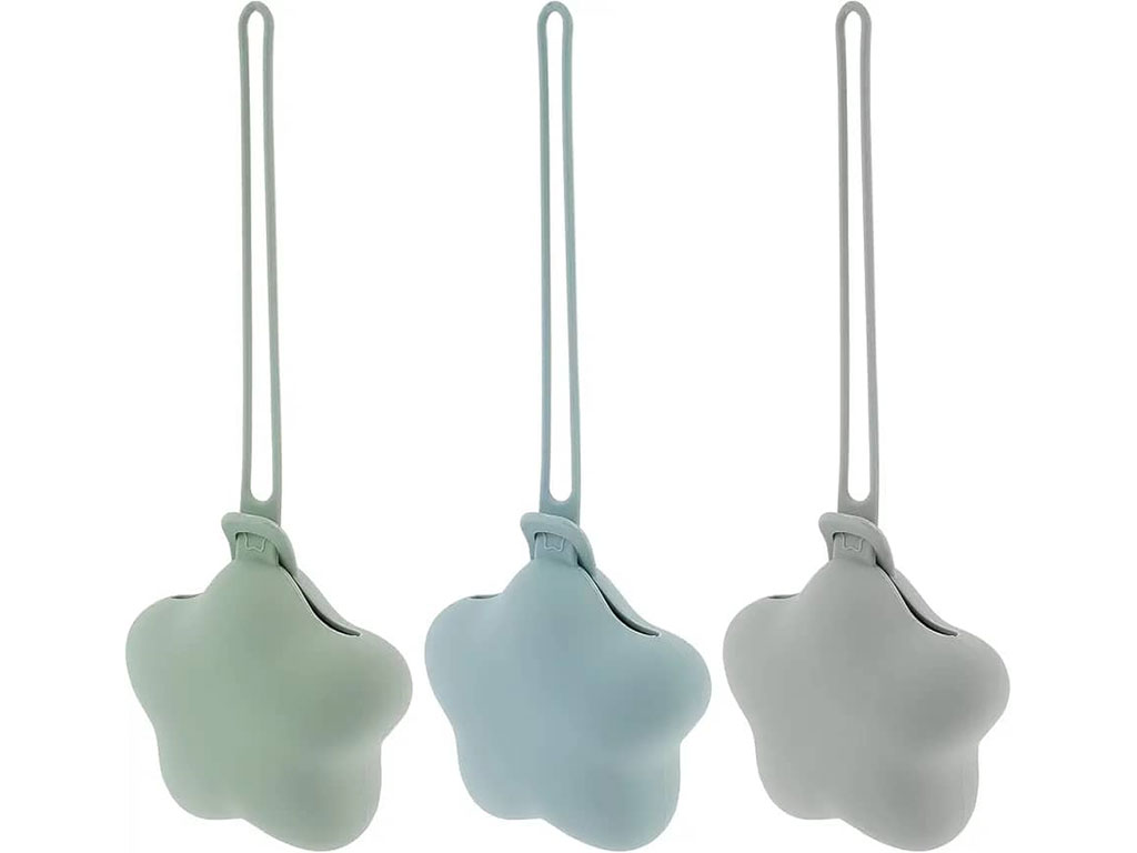 قاب پستانک زیپ دار  تمام سیلیکونی بند دار طرح ستاره