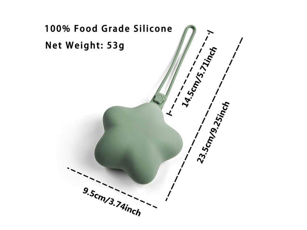 قاب پستانک زیپ دار  تمام سیلیکونی بند دار طرح ستاره