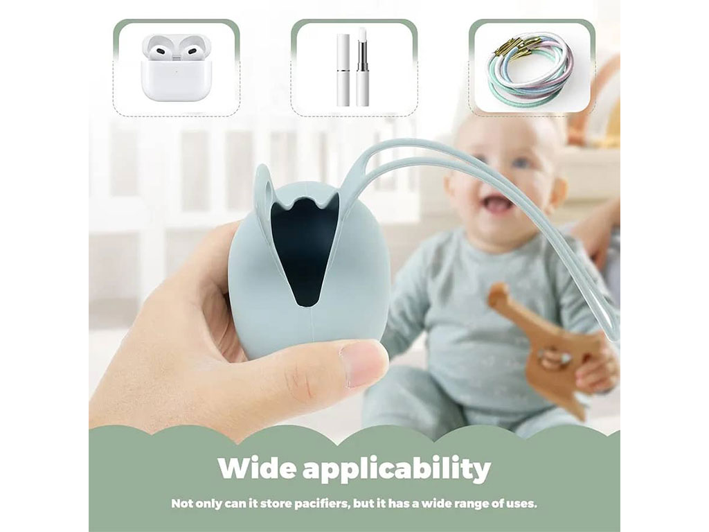 قاب پستانک زیپ دار  تمام سیلیکونی بند دار طرح ستاره