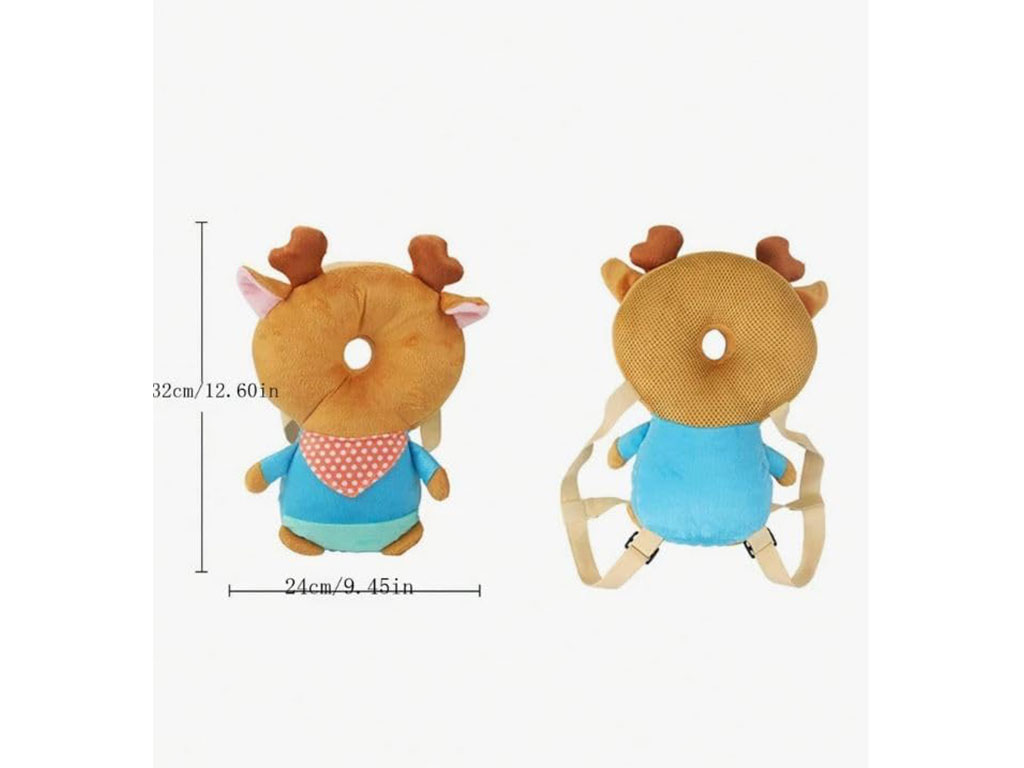 ضربه گیر عروسکی سر نوزاد و کودک مدل کوله پشتی طرح حیوانات