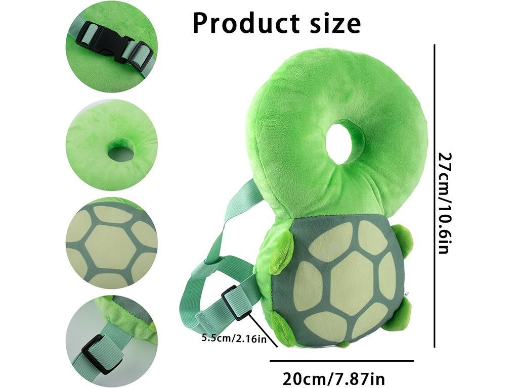 ضربه گیر عروسکی سر نوزاد و کودک مدل کوله پشتی طرح حیوانات