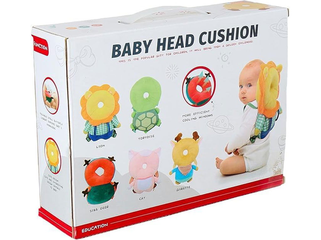 ضربه گیر عروسکی سر نوزاد و کودک مدل کوله پشتی طرح حیوانات