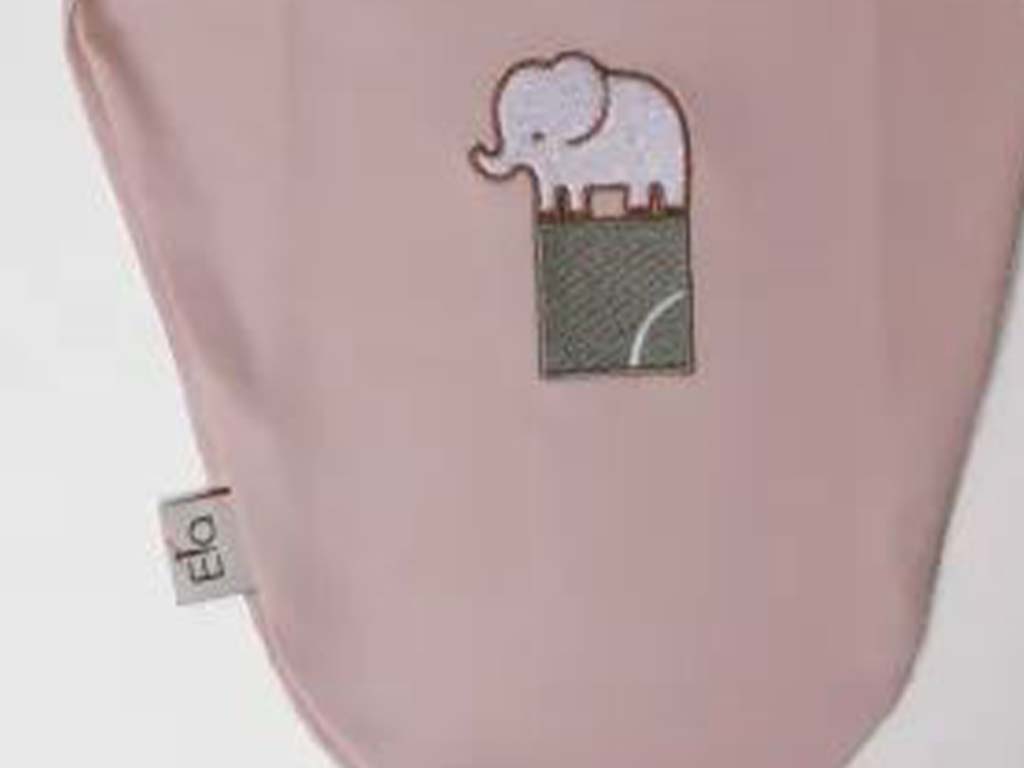 قنداق چسبی پنبه ای طرح فیل نسکافه ای روشن الا ELA