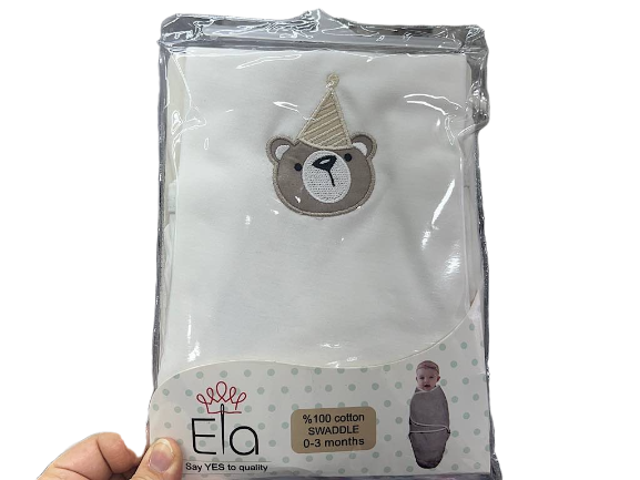 قنداق چسبی پنبه ای  تدی تولد شیری الا ELA