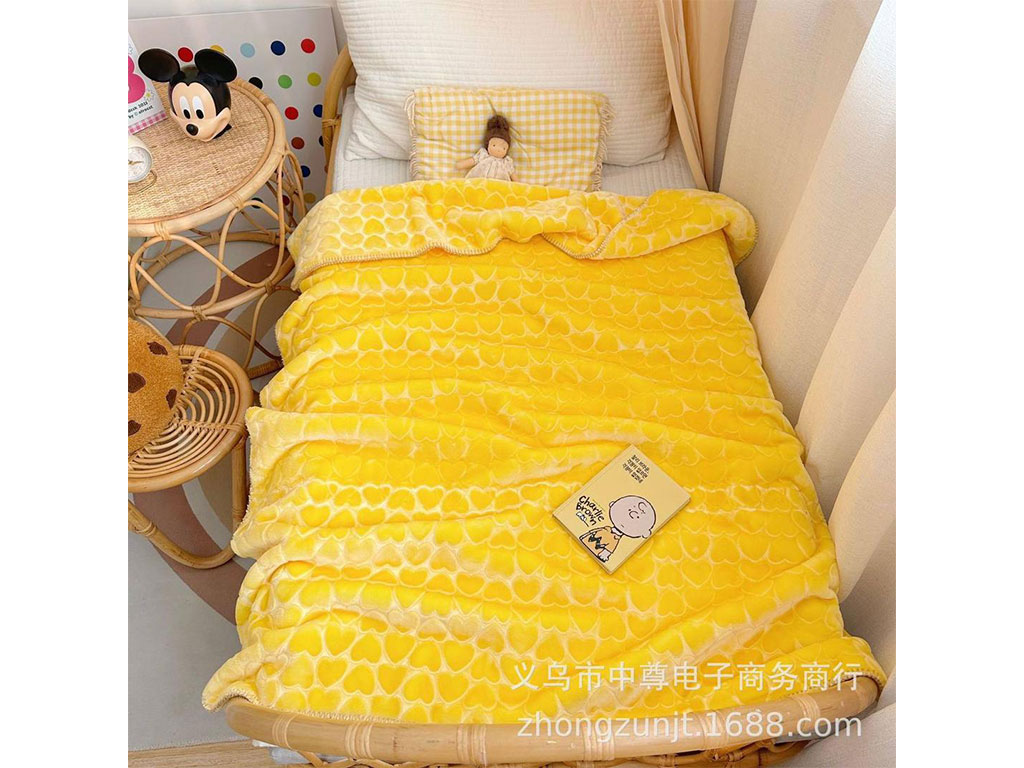 پتو پولیشی مخملی نوزادی طرح قلب