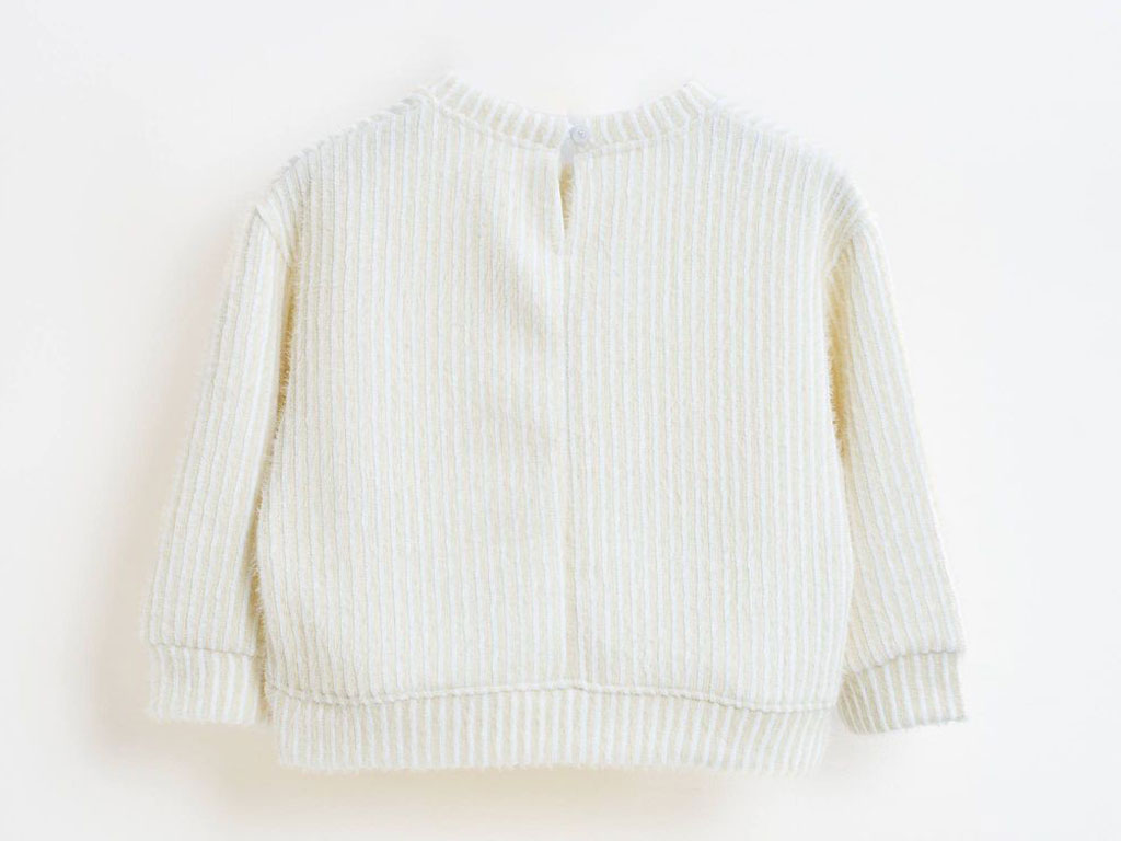 بلوز  موهر میله ای دخترانه نباتی رنگ بشیر