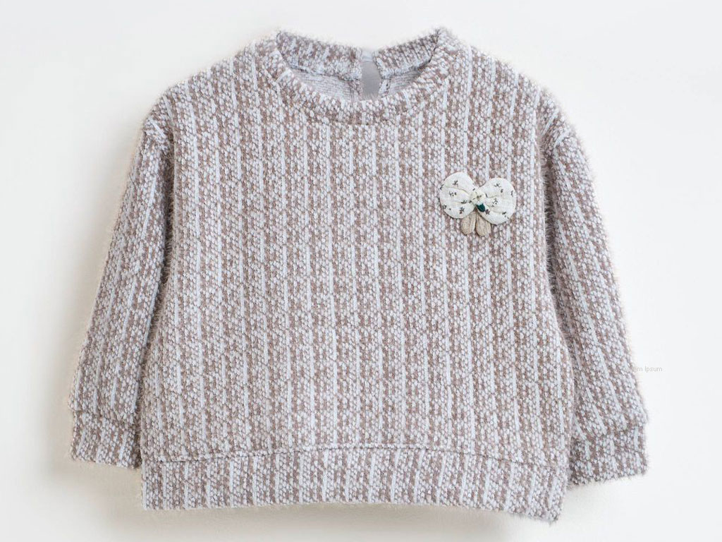 بلوز  موهر دخترانه نسکافه ای  رنگ بشیر