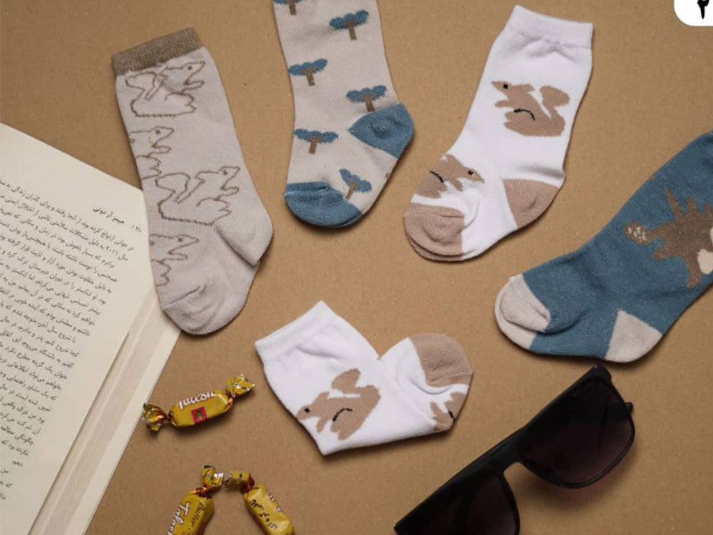 جوراب ساق دار طرح دار فانتزی 6-0 ماه