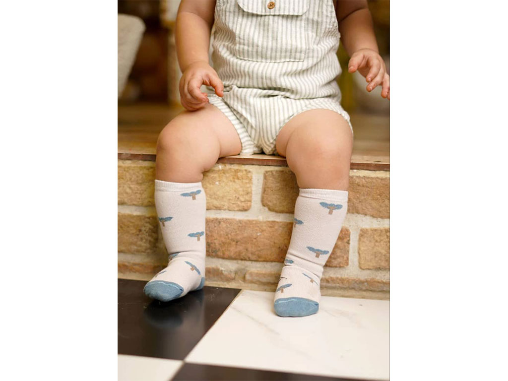 جوراب ساق دار طرح دار فانتزی 12-6 ماه