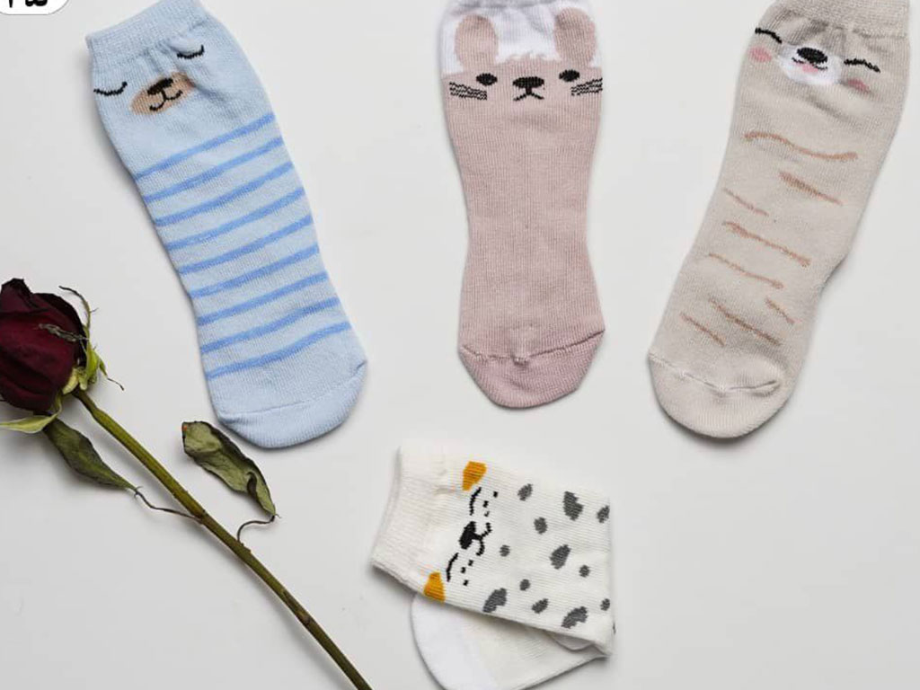 جوراب ساق دار طرح دار فانتزی 12-6 ماه