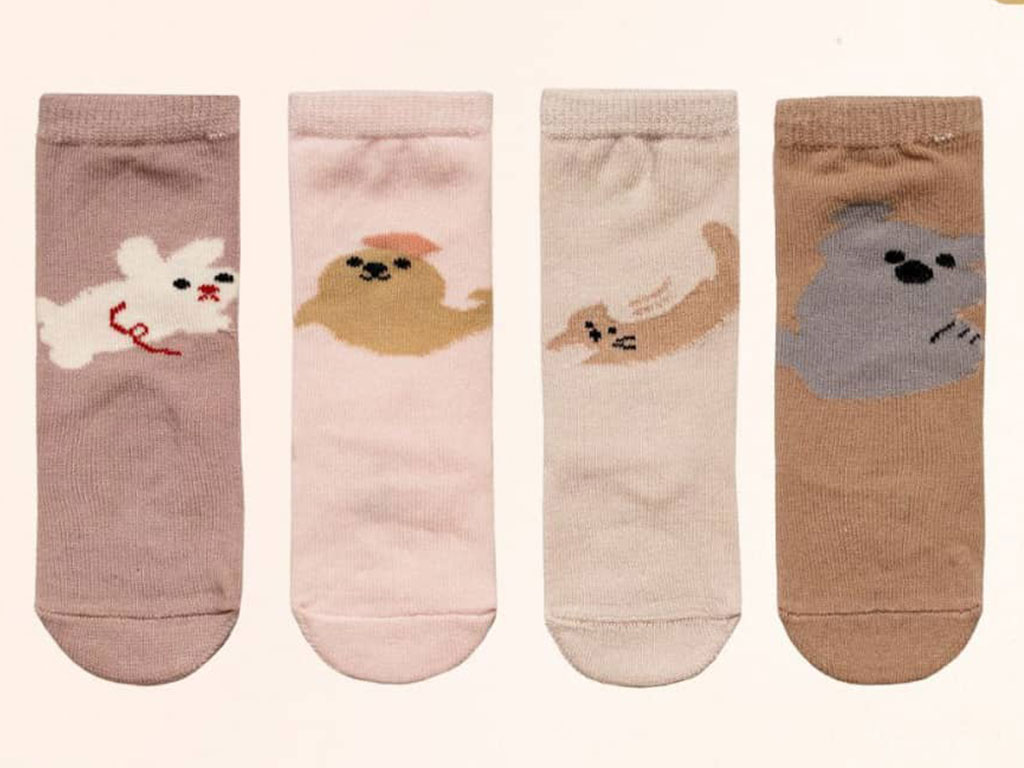 جوراب ساق دار طرح دار فانتزی 24-18 ماه