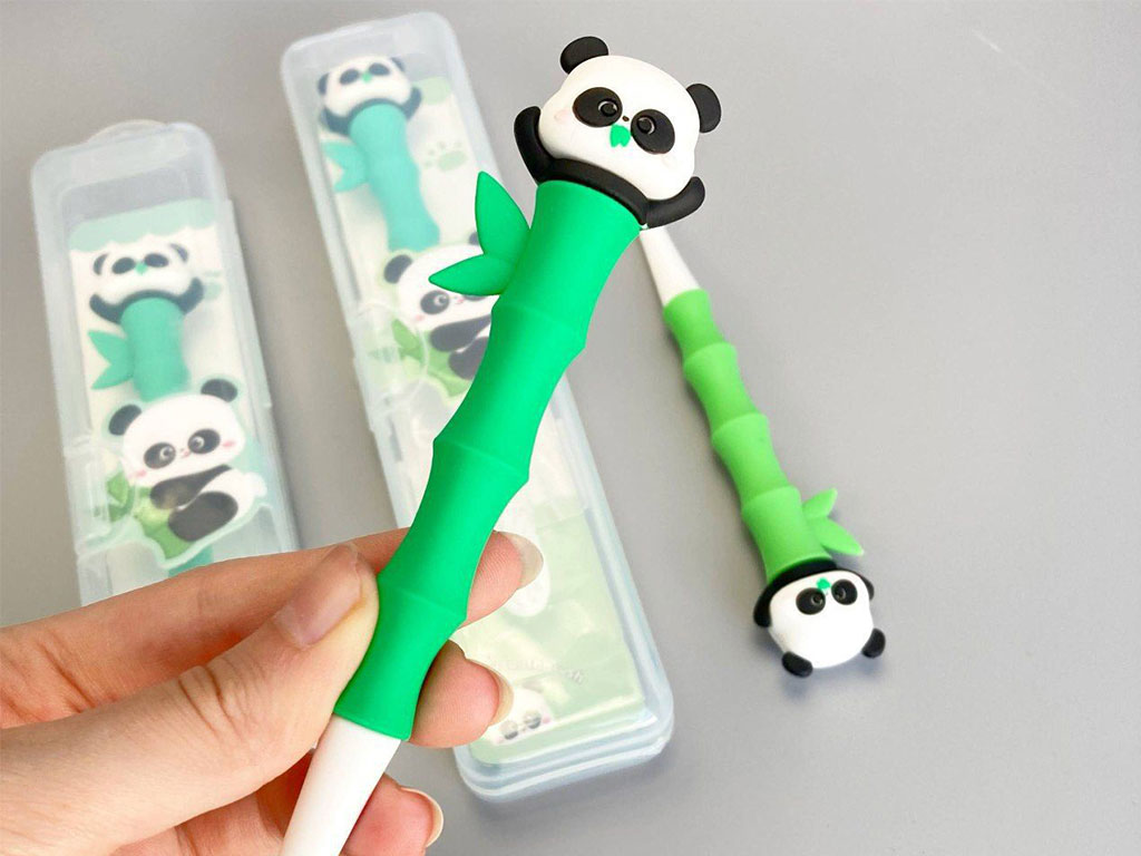 مسواک کودک طرح پاندا قابدار