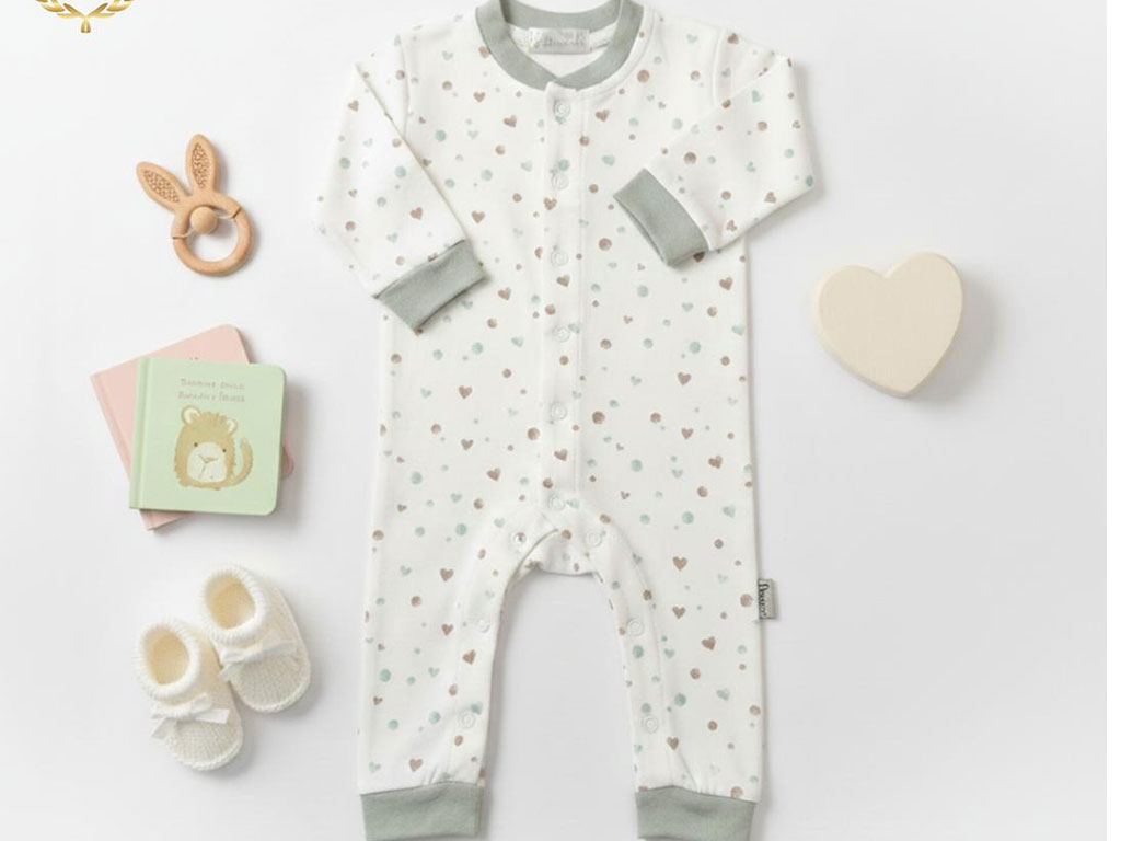 سرهمی نوزادی دخترانه طرح قلب  دانالو danaloo