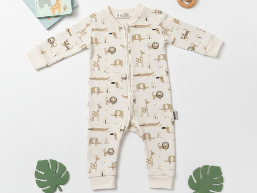 سرهمی نوزادی پسرانه طرح  حیوانات  دانالو danaloo