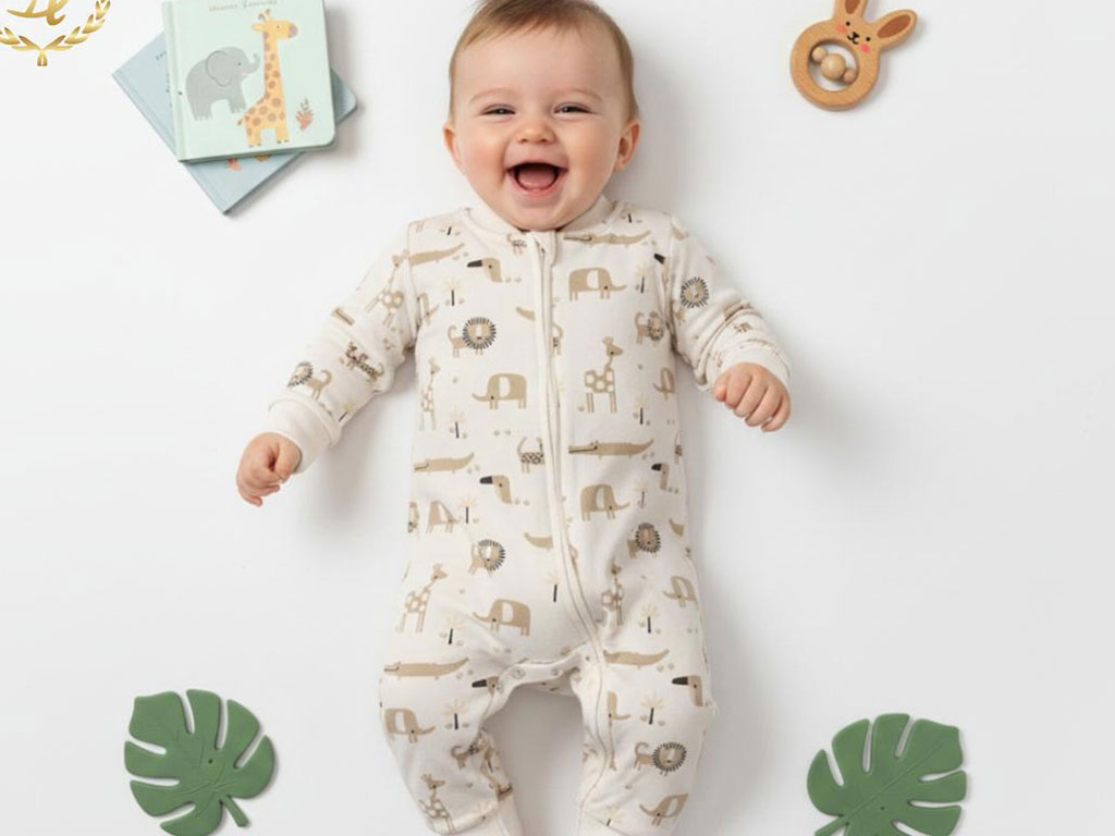 سرهمی نوزادی پسرانه طرح  حیوانات  دانالو danaloo