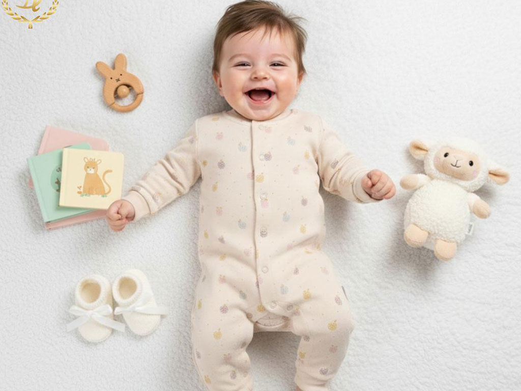 سرهمی نوزادی دخترانه طرح سیب دانالو danaloo