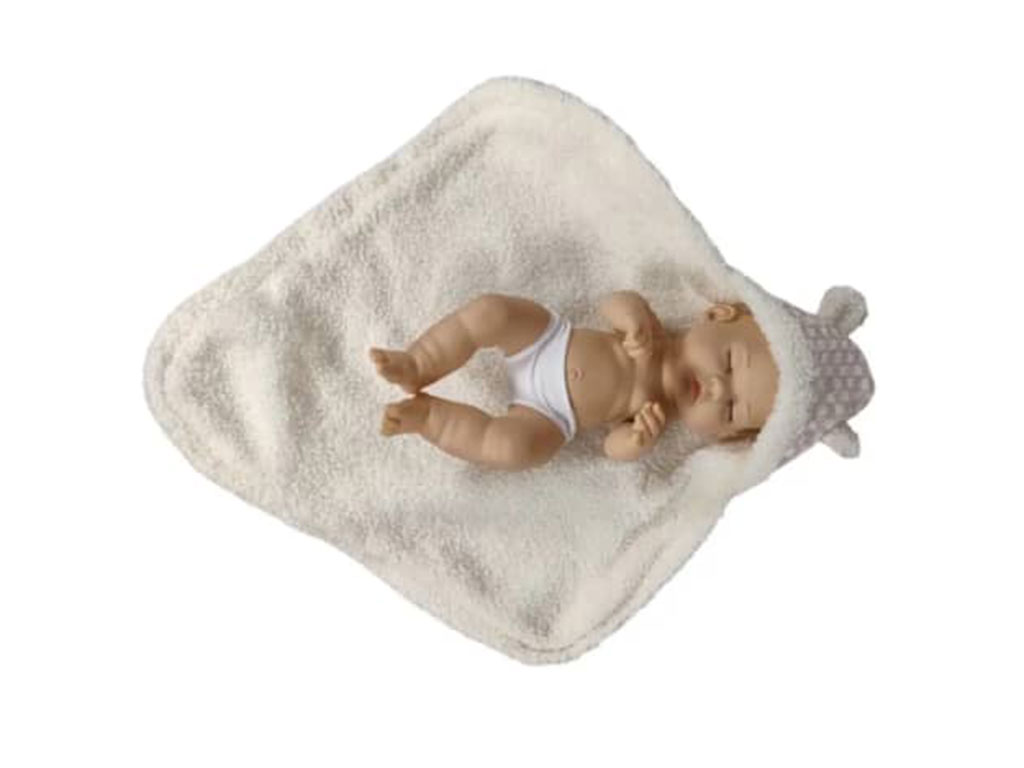 عروسک سیلیکونی نوزاد اسباب بازی مای مای با حوله