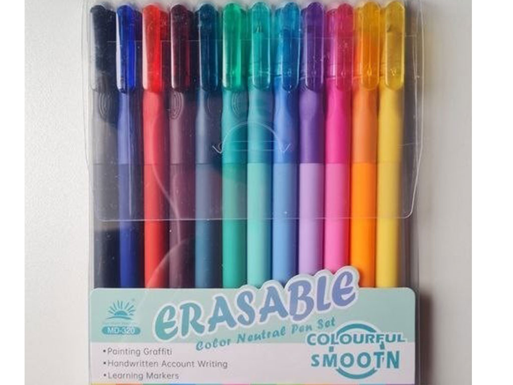 خودکار پاک کن دار 12 رنگ