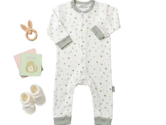 سرهمی نوزادی دخترانه طرح قلب  دانالو danaloo