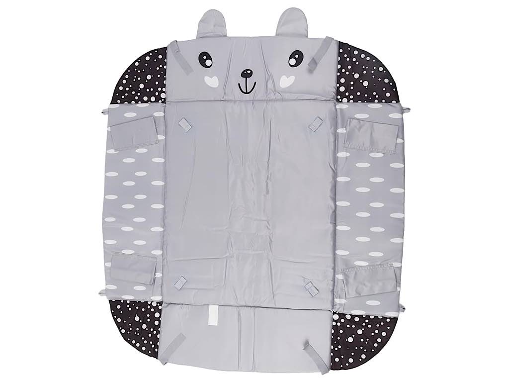 تشک بازی 3 کاره دارای جغجغه و توپ رنگی مدل خرگوش و حیوانات جنگل