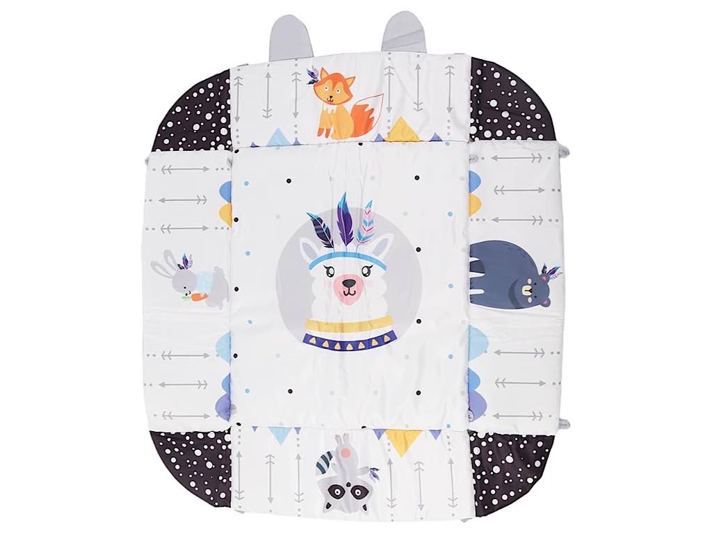 تشک بازی 3 کاره دارای جغجغه و توپ رنگی مدل خرگوش و حیوانات جنگل