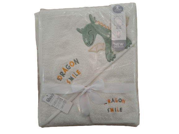 ست حوله2  تکه  طرح دایناسور  پاپو papo