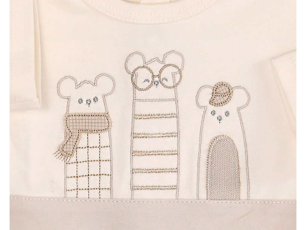 ست 7 تکه بیمارستانی نوزادی دخترانه طرح موش کوچولو پاپو papo