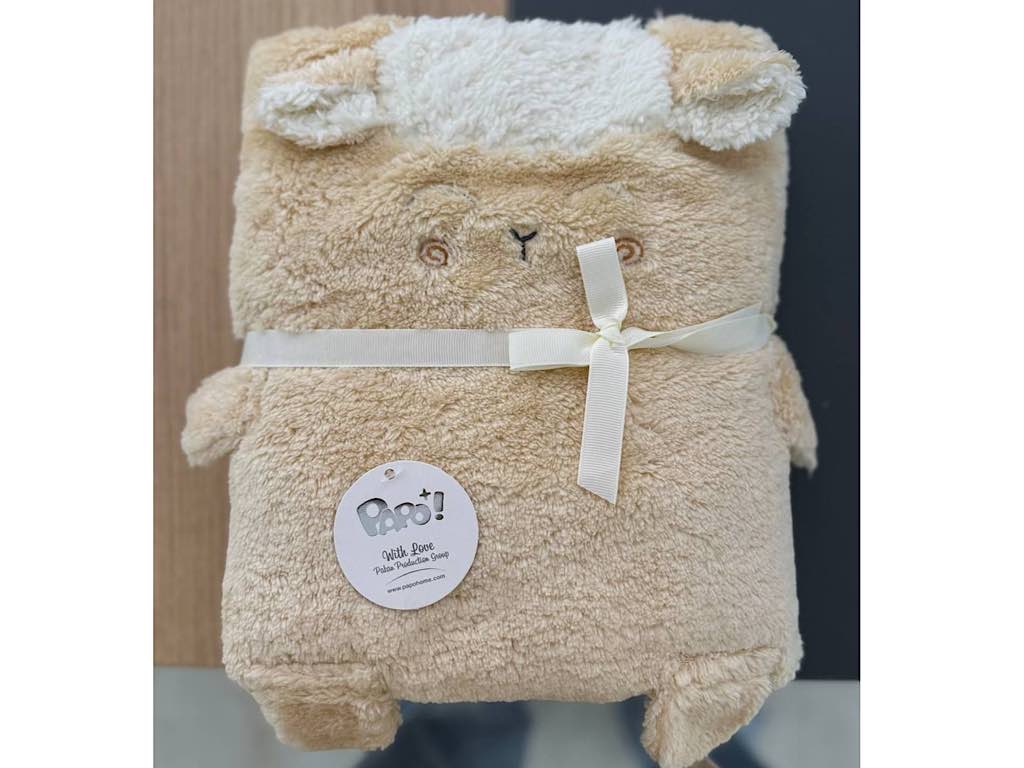 پتو دورپیچ پولیشی نوزادی طرح   ببعی پاپو  papo