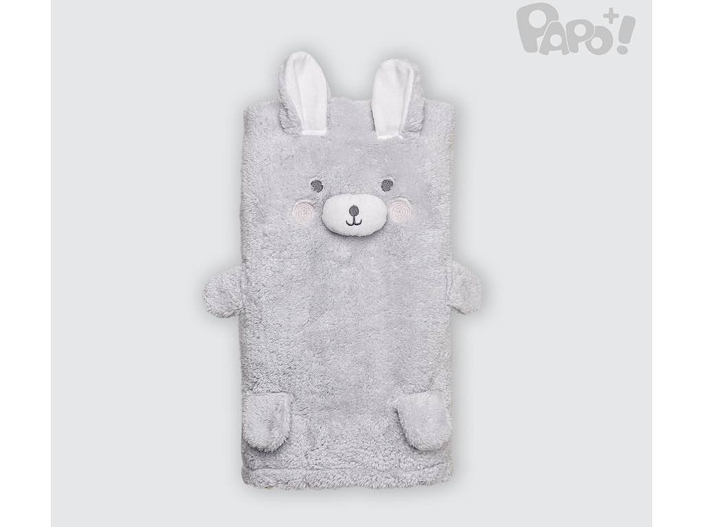 پتو دورپیچ پولیشی نوزادی طرح  خرگوش پاپو  papo