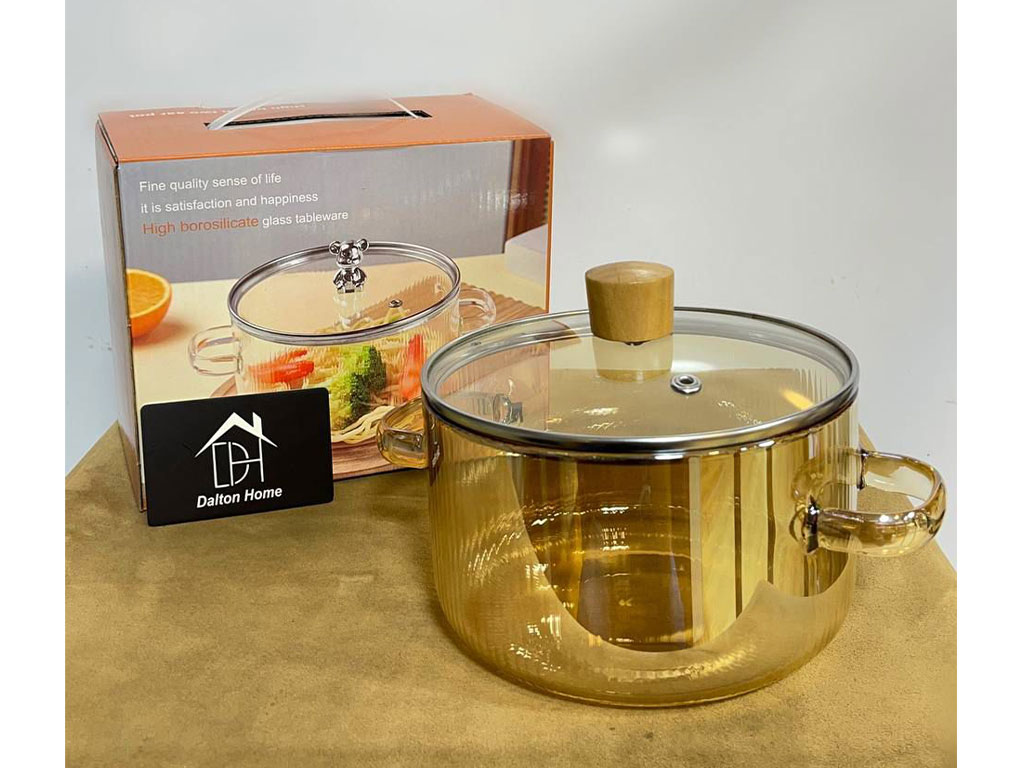 قابلمه پیرکس دسته دار   طرح شیاردار 1800 میلی لیتری