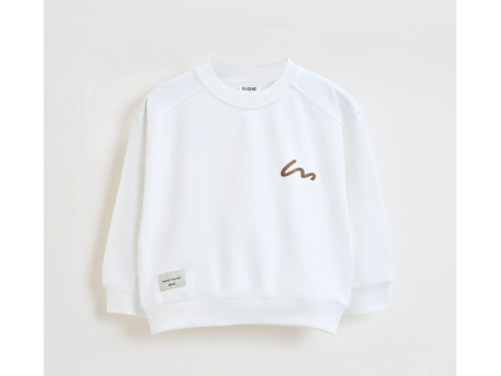 بلوز آستین بلند دورس رنگ سفید  بشیر Bashir