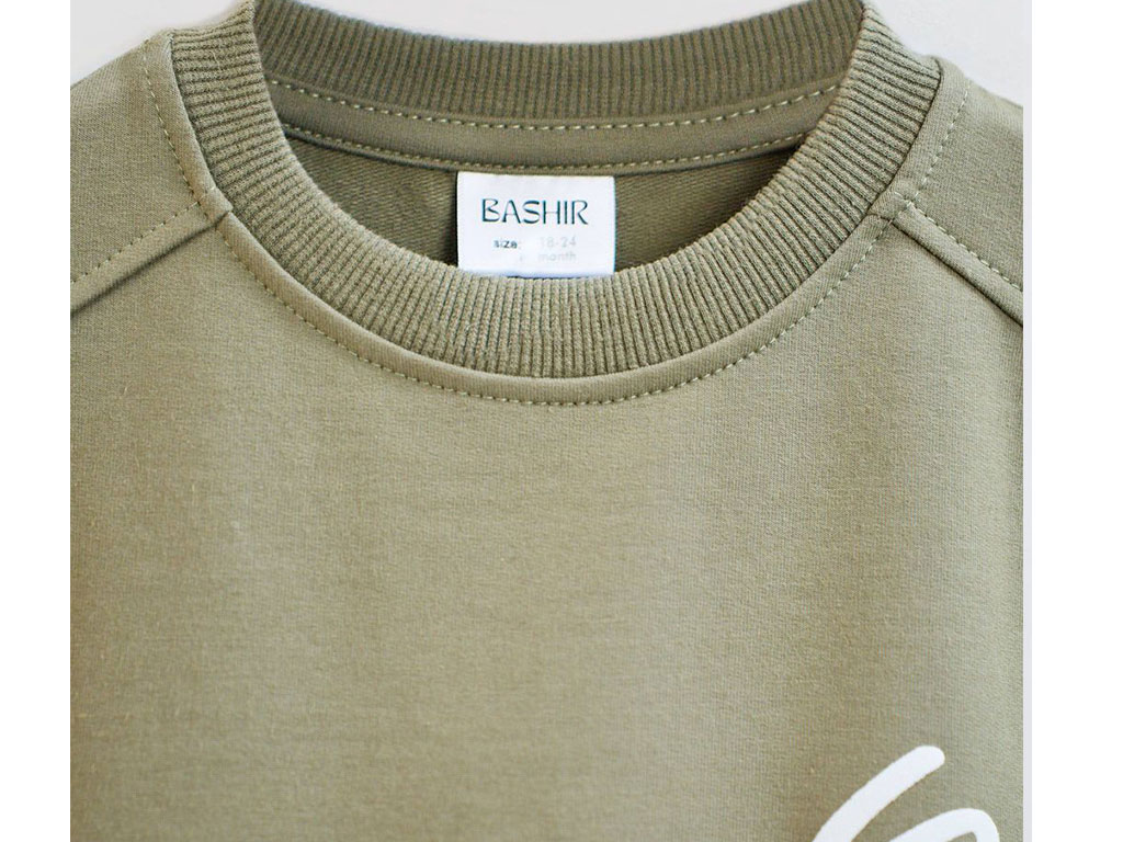 بلوز آستین بلند دورس رنگ سبز زیتونی بشیر Bashir