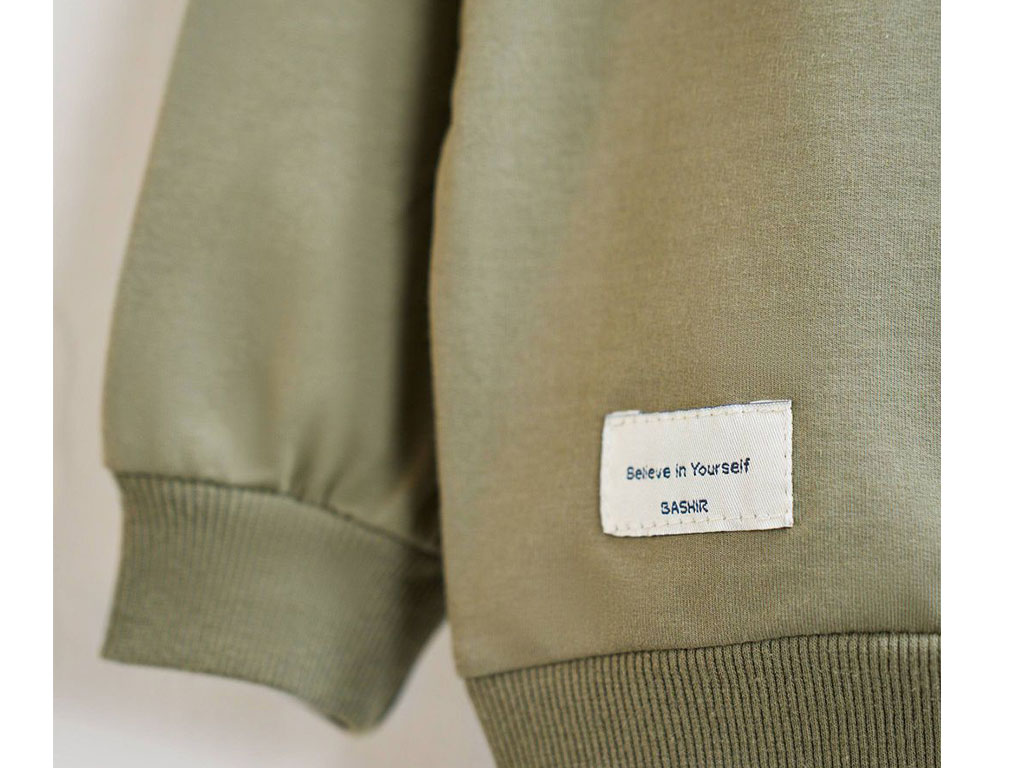 بلوز آستین بلند دورس رنگ سبز زیتونی بشیر Bashir