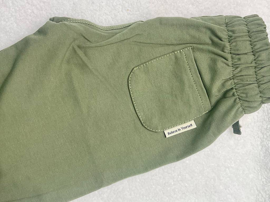 شلوار راحتی مدل جاگر رنگ سبز سدری بشیر Bashir