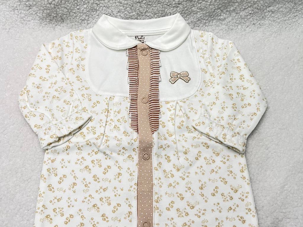 سرهمی جورابدار نوزادی دخترانه مدل سوئیت پاریز Pariz