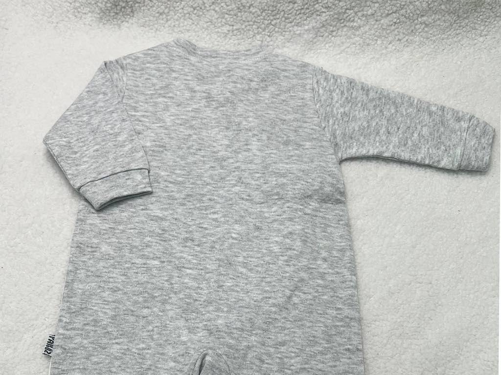 سرهمی نوزادی پسرانه خاکستری رنگ طرح الفنت پاریز Pariz