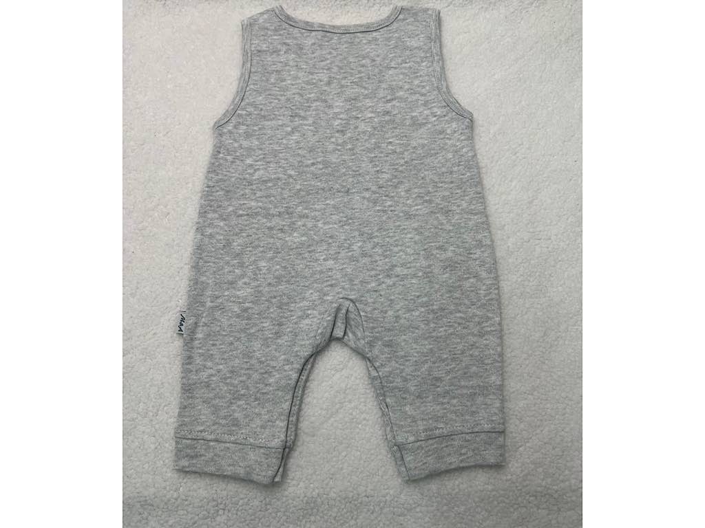 سرهمی رکابی  نوزادی پسرانه خاکستری رنگ طرح الفنت پاریز Pariz